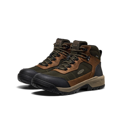 Keen Men's Skokie Waterproof Work Boot (Soft Toe) Forest Night/Black