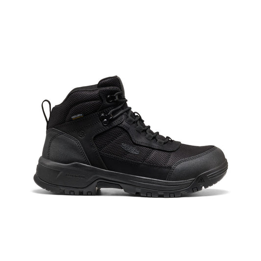 Keen Men's Skokie Waterproof Work Boot (Soft Toe) Black/Black