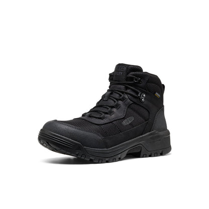 Keen Men's Skokie Waterproof Work Boot (Soft Toe) Black/Black