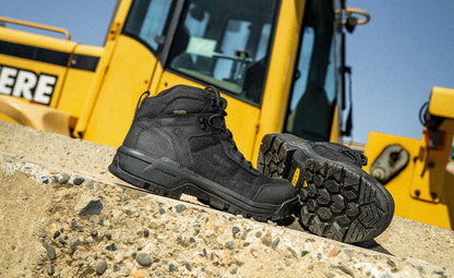 Keen Men's Skokie Waterproof Work Boot (Soft Toe) Black/Black