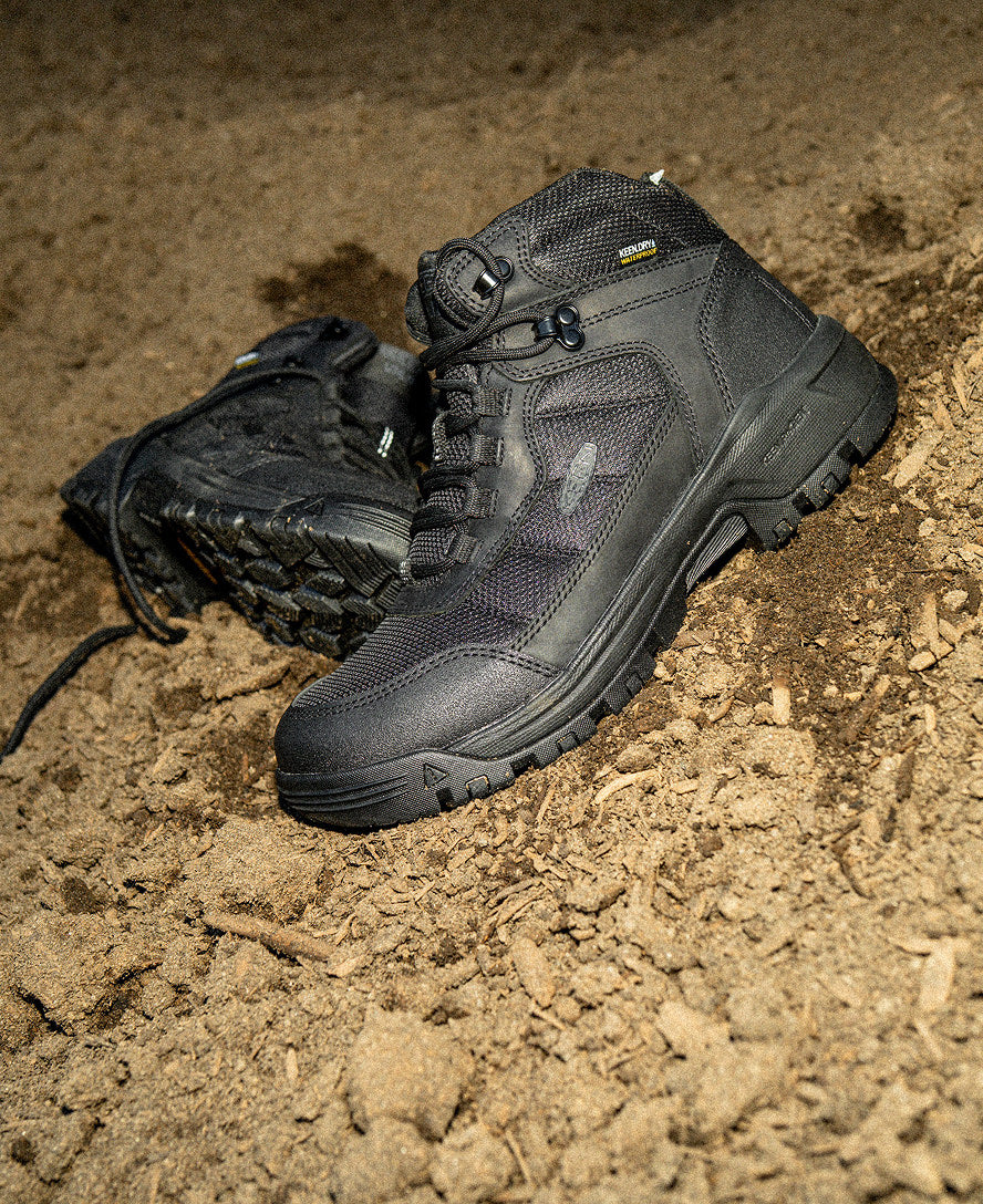 Keen Men's Skokie Waterproof Work Boot (Soft Toe) Black/Black