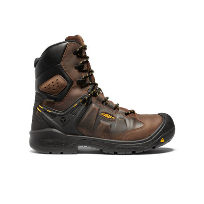 Keen Men's Dover 8" Insulated Waterproof Boot (Carbon Toe) Dark Earth/Black