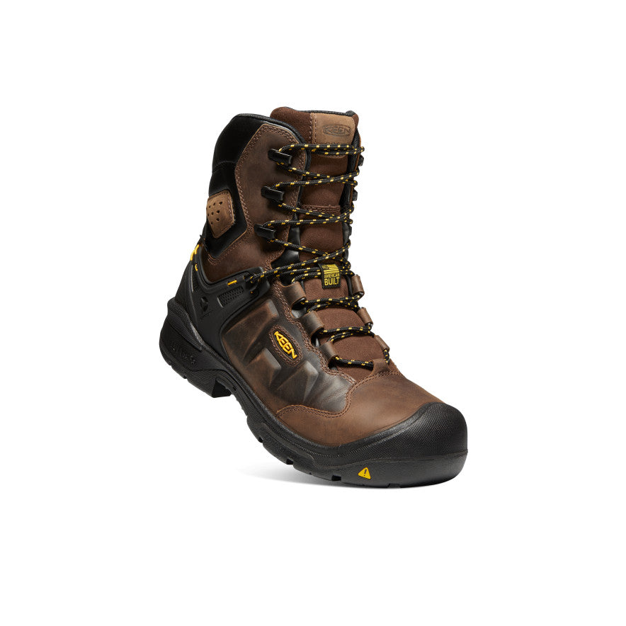 Keen Men's Dover 8" Insulated Waterproof Boot (Carbon Toe) Dark Earth/Black
