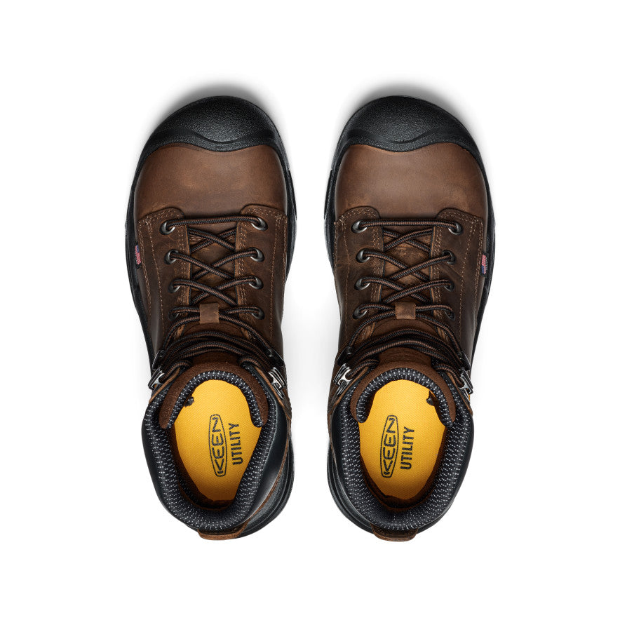Keen Men's Mt Vernon II 6" Waterproof Boot (Steel Toe) Dark Earth/Black