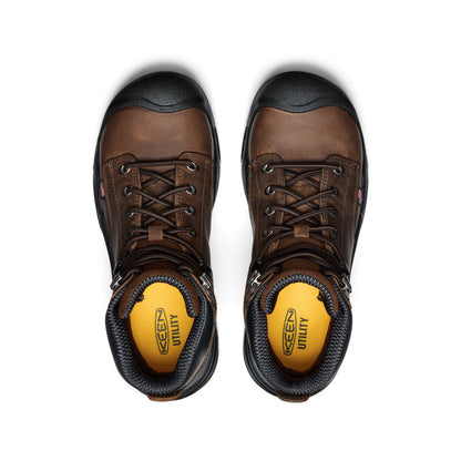 Keen Men's Mt Vernon II 6" Waterproof Boot (Steel Toe) Dark Earth/Black