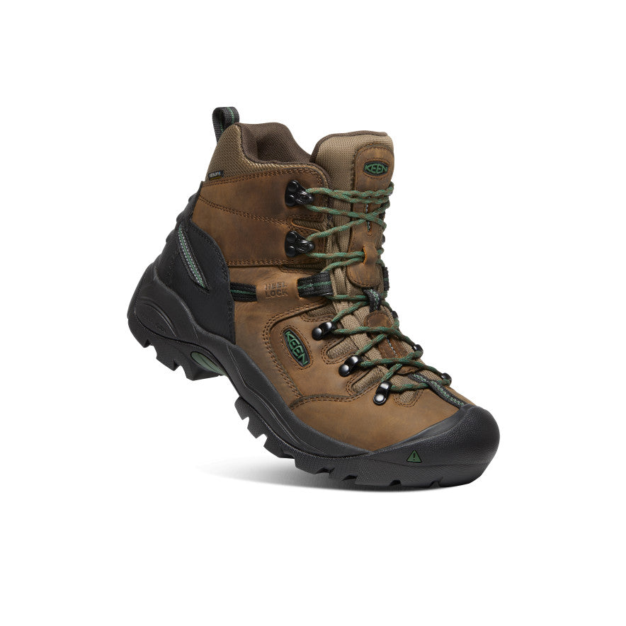Keen Men's Pittsburgh Energy 6" Waterproof Boot (Soft Toe) Cascade Brown/Greener Pastures