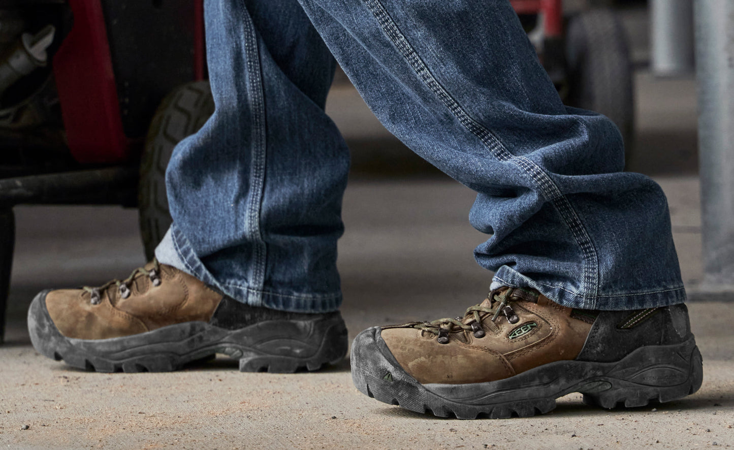 Keen Men's Pittsburgh Energy 6" Waterproof Boot (Soft Toe) Cascade Brown/Greener Pastures