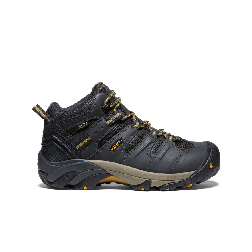 Keen Men's Lansing Mid Waterproof (Steel Toe) Raven/Tawny Olive