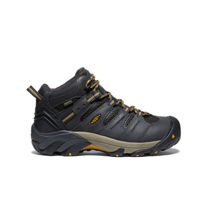 Keen Men's Lansing Mid Waterproof (Steel Toe) Raven/Tawny Olive