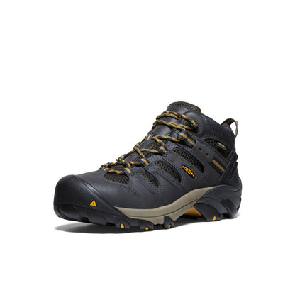 Keen Men's Lansing Mid Waterproof (Steel Toe) Raven/Tawny Olive
