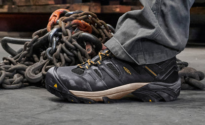 Keen Men's Lansing Mid Waterproof (Steel Toe) Raven/Tawny Olive