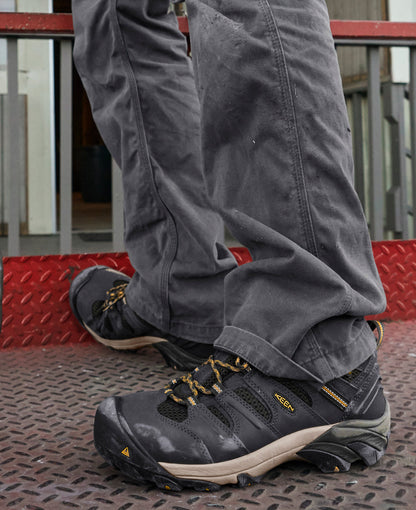 Keen Men's Lansing Mid Waterproof (Steel Toe) Raven/Tawny Olive
