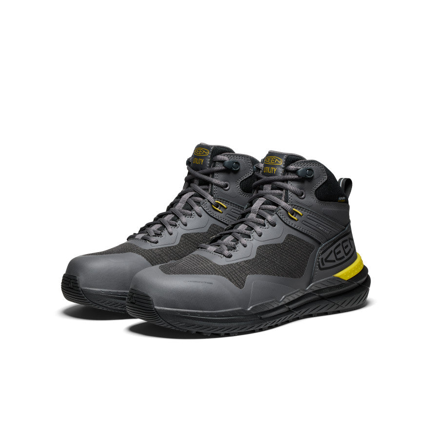 Keen Men's Synchro Waterproof Work Boot (Carbon Toe) Magnet/Black