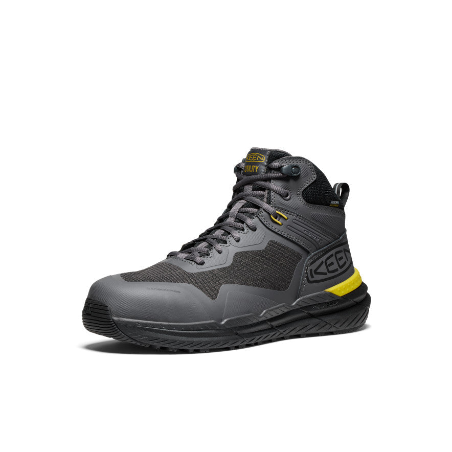 Keen Men's Synchro Waterproof Work Boot (Carbon Toe) Magnet/Black