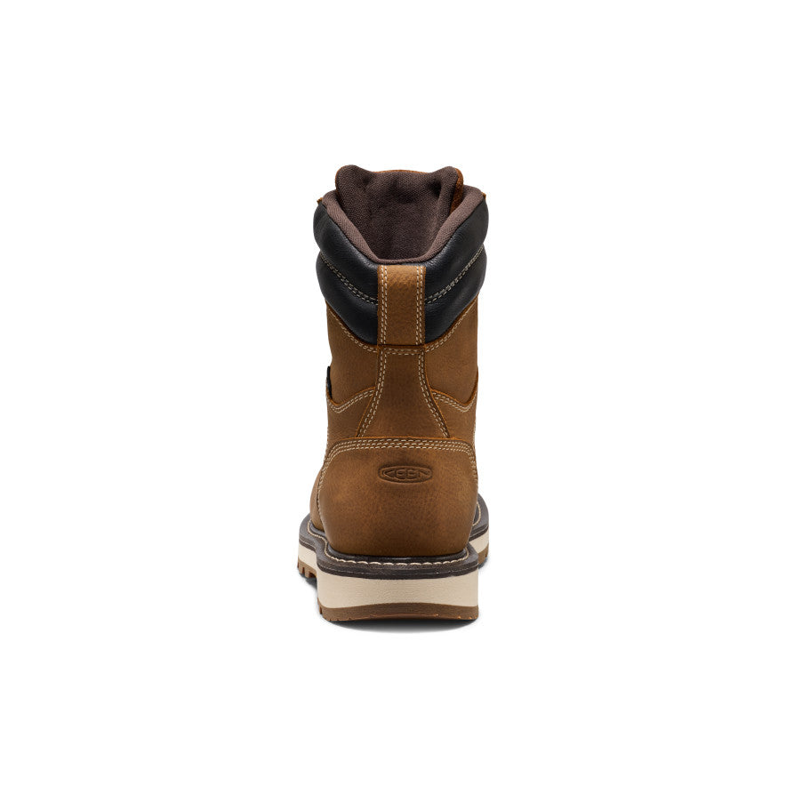 Keen Men's Cincinnati 8" Waterproof 90° Heel Boot (Carbon Toe) Belgian/Sandshell
