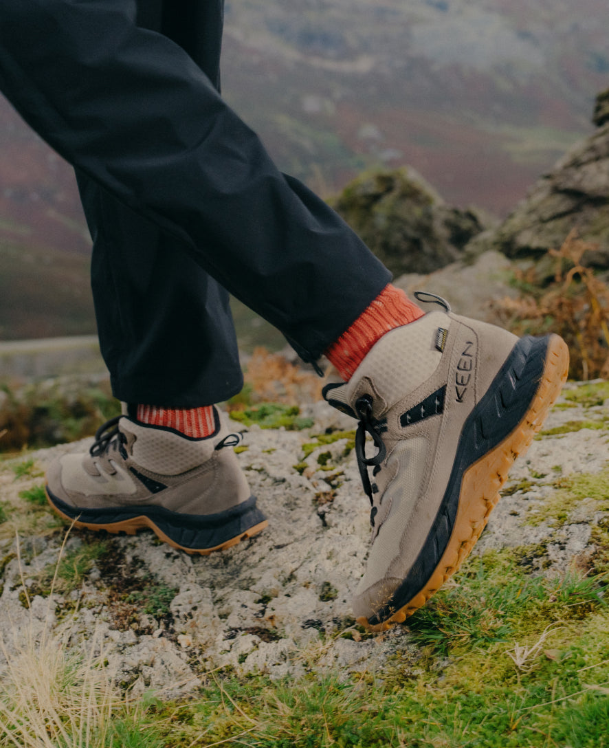 Keen Men's Hightrail Waterproof Hiking Boot Brindle/Oak Buff