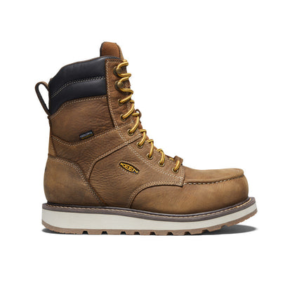 Keen Men's Cincinnati 8" Waterproof Boot (Carbon Toe) Belgian/Sandshell
