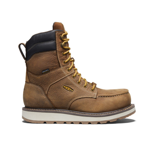 Keen Men's Cincinnati 8" Waterproof Boot (Carbon Toe) Belgian/Sandshell