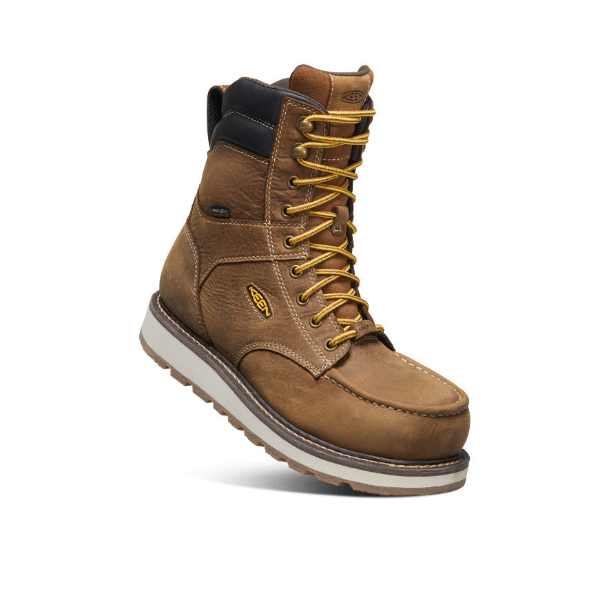 Keen Men's Cincinnati 8" Waterproof Boot (Carbon Toe) Belgian/Sandshell