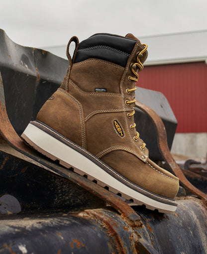 Keen Men's Cincinnati 8" Waterproof Boot (Carbon Toe) Belgian/Sandshell
