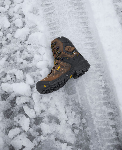 Keen Men's Dover 8" Waterproof Boot (Carbon Toe) Dark Earth/Black