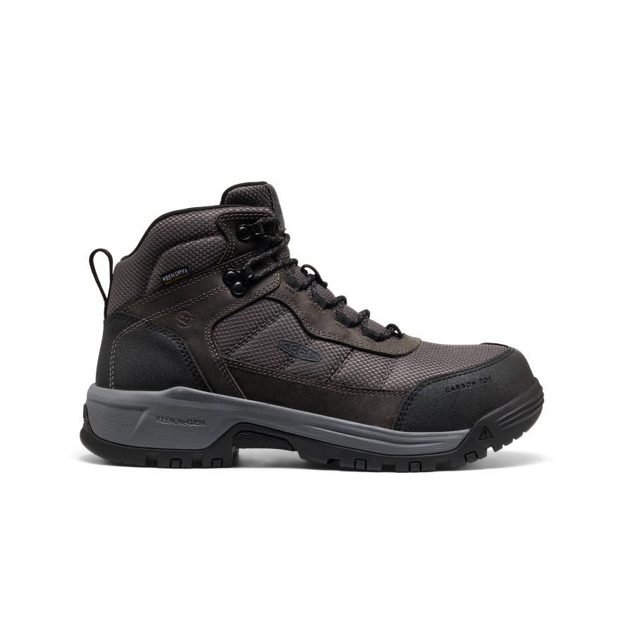 Keen Men's Skokie Waterproof Work Boot (Carbon Toe) Magnet/Black