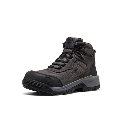 Keen Men's Skokie Waterproof Work Boot (Carbon Toe) Magnet/Black