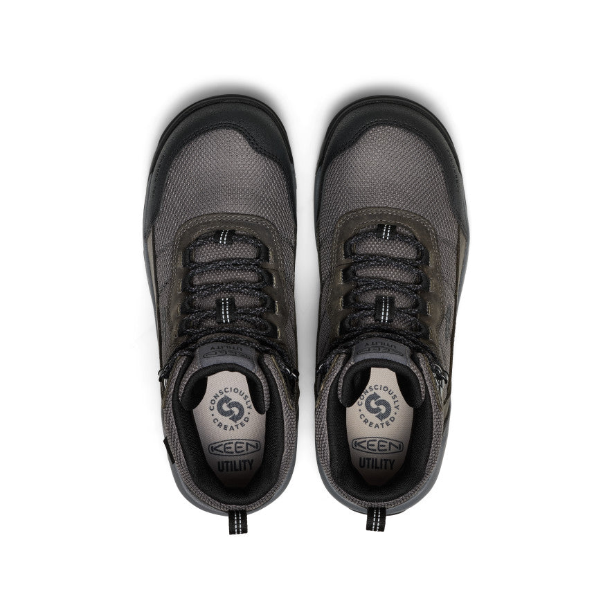 Keen Men's Skokie Waterproof Work Boot (Carbon Toe) Magnet/Black