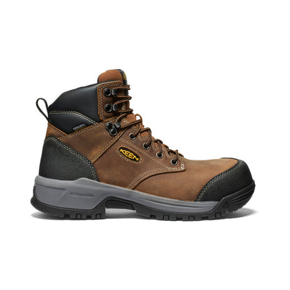 Keen Men's Evanston 6" Waterproof Boot (Carbon Toe) Bison/Black