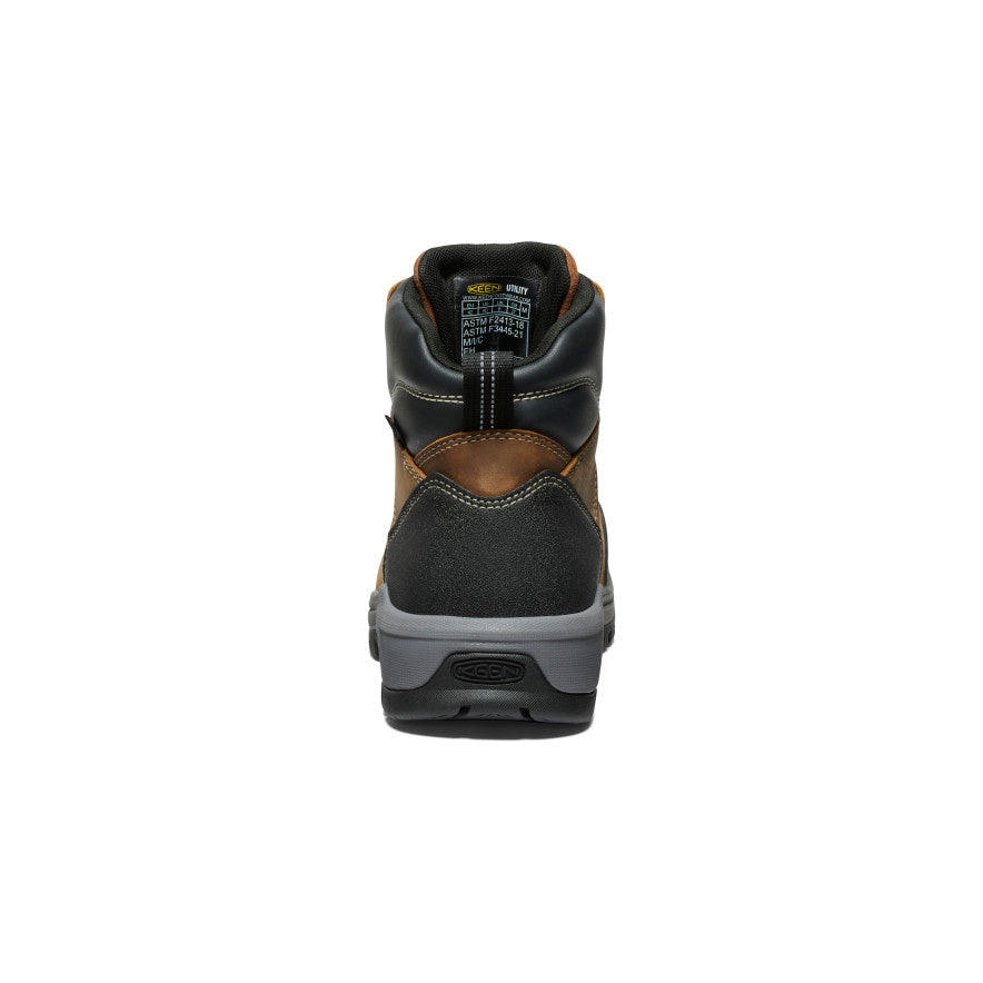 Keen Men's Evanston 6" Waterproof Boot (Carbon Toe) Bison/Black