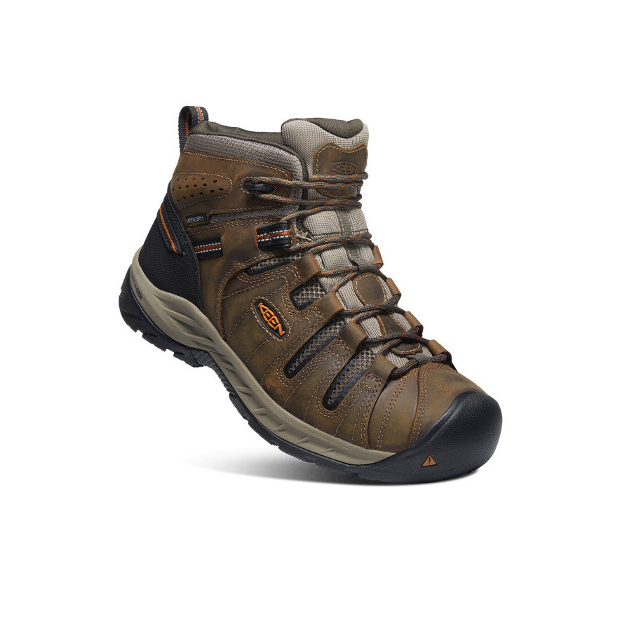Keen Men's Flint II Waterproof Mid (Soft Toe) Black Olive/Brindle