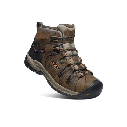 Keen Men's Flint II Waterproof Mid (Soft Toe) Black Olive/Brindle