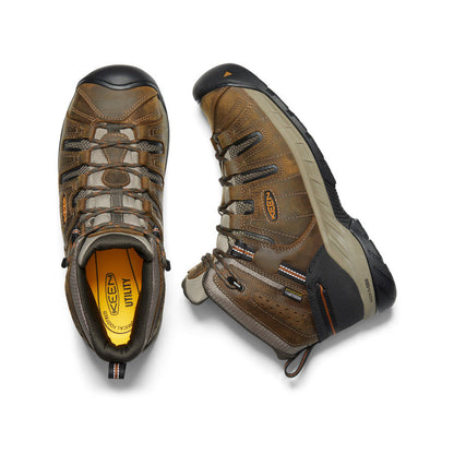 Keen Men's Flint II Waterproof Mid (Soft Toe) Black Olive/Brindle