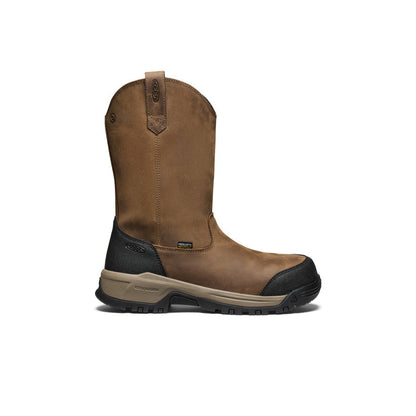 Keen Men's Evanston Pull-On Waterproof Boot (Carbon Toe) Bison/Black