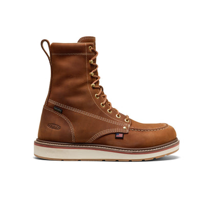 Keen Men's Liberty 8" Waterproof Boot (Soft Toe) Leather Brown/Birch