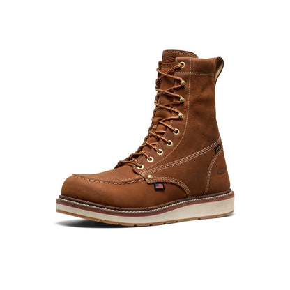 Keen Men's Liberty 8" Waterproof Boot (Soft Toe) Leather Brown/Birch