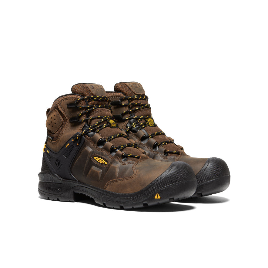Keen Men's Dover 6" Waterproof (Carbon Toe) Dark Earth/Black