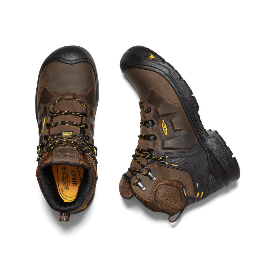 Keen Men's Dover 6" Waterproof (Carbon Toe) Dark Earth/Black
