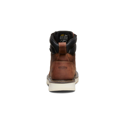 Keen Men's Cincinnati 6" Waterproof 90° Heel Boot (Soft Toe) Tuscan Red/Sandshell