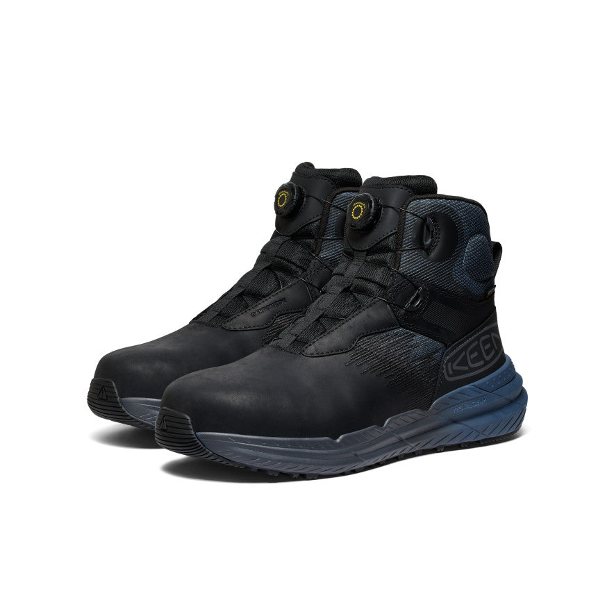 Keen Men's Snapline RF Waterproof Boot (Carbon Toe) Vintage Indigo/Black