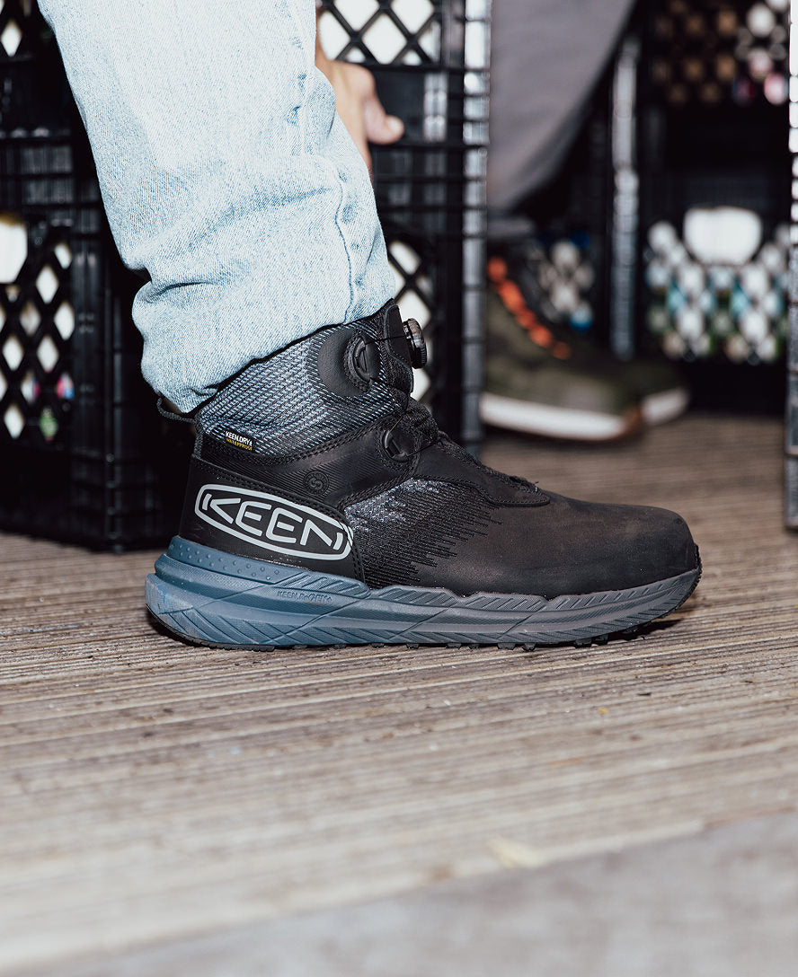 Keen Men's Snapline RF Waterproof Boot (Carbon Toe) Vintage Indigo/Black