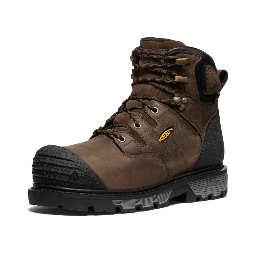 Keen Men's CSA Camden 6" Waterproof Boot (Carbon Toe) Dark Earth/Black