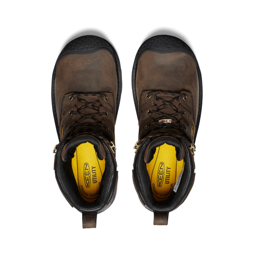 Keen Men's CSA Camden 6" Waterproof Boot (Carbon Toe) Dark Earth/Black