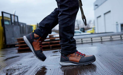 Keen Men's Red Hook Waterproof Boot (Carbon Toe) Tobacco/Black