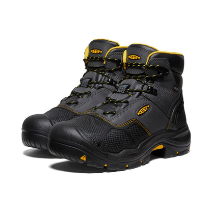Keen Men's Logandale Waterproof Boot (Steel Toe) Raven/Black