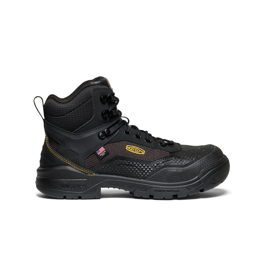 Keen Men's Stronglite Waterproof Boot (Carbon Toe) Black/Black