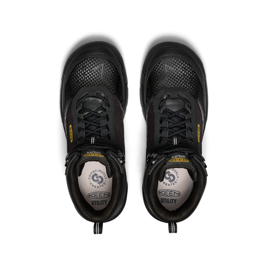 Keen Men's Stronglite Waterproof Boot (Carbon Toe) Black/Black
