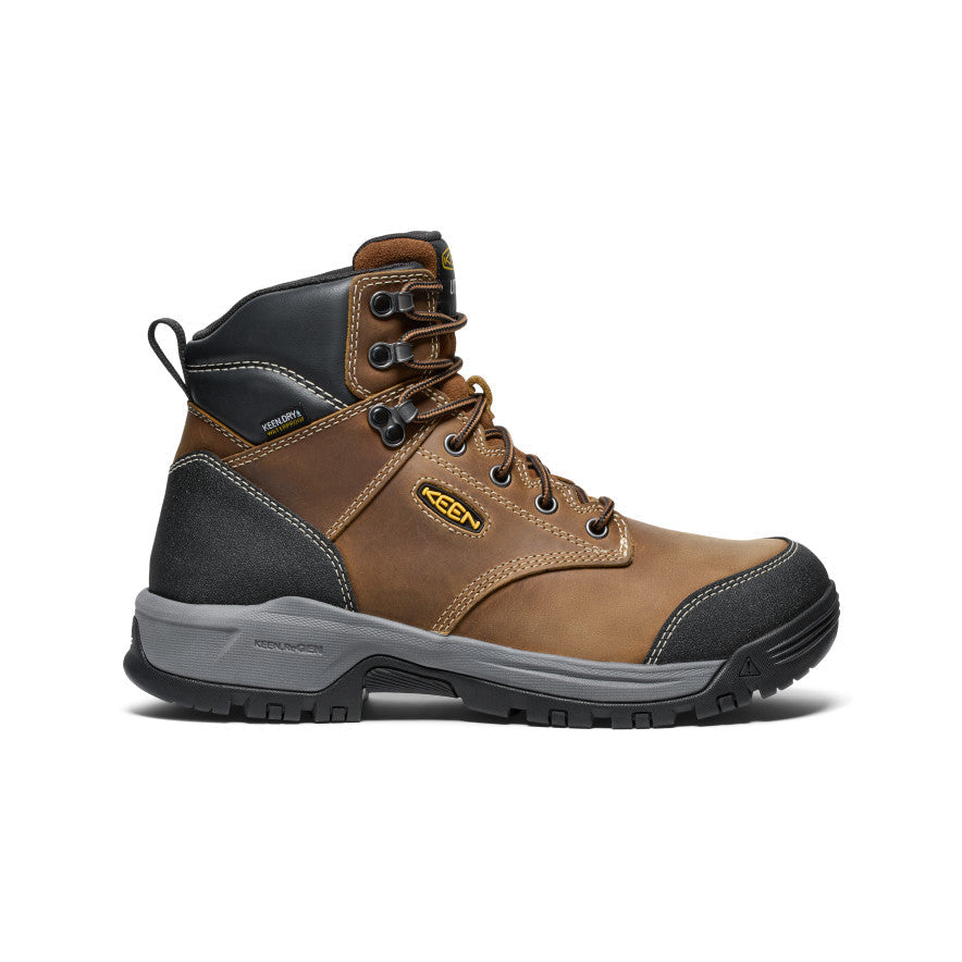 Keen Men's Evanston 6" Waterproof Boot (Soft Toe) Bison/Black
