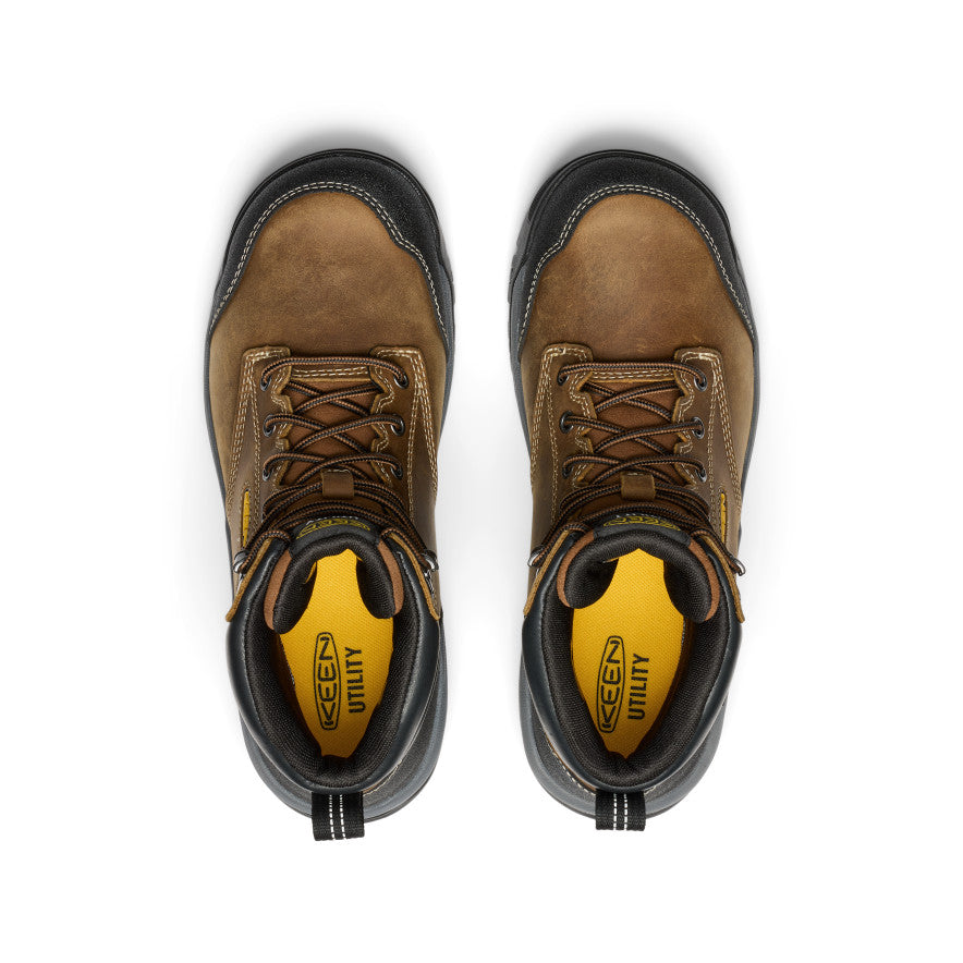 Keen Men's Evanston 6" Waterproof Boot (Soft Toe) Bison/Black