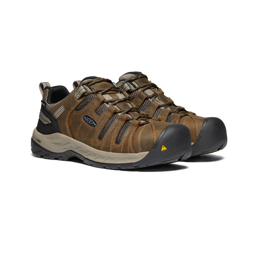 Keen Men's Flint II Waterproof (Steel Toe) Cascade Brown/Orion Blue